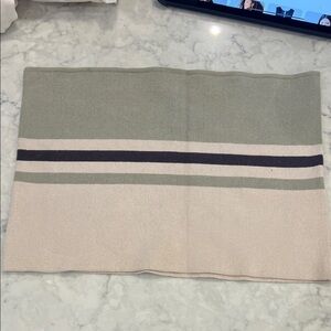Free People Green and Cream Striped Mat